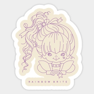 Rainbow Brite Purple Line Sticker